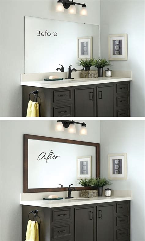 20 easy & creative diy mirror frame ideas by: Pin on MirrorMate Before & After Mirror Makeovers
