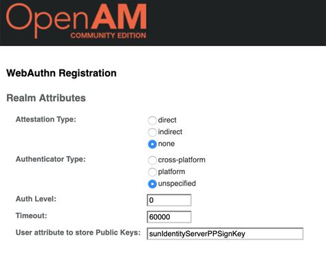 How To Setup Webauthn Authentication In Openam · Open Identity Platform