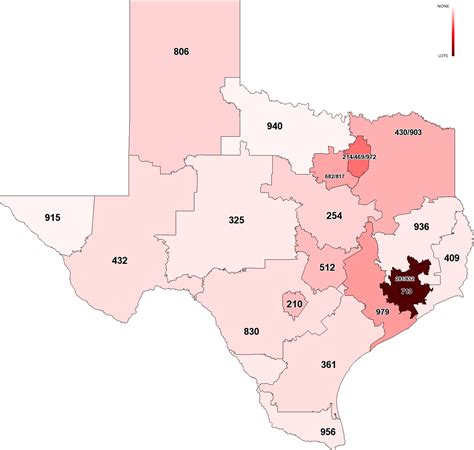 Area Code Map Of Texas Map