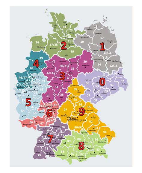 Postleitzahlen Karte Deutschland Deutschland Karte