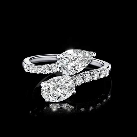 2.30 ct. t.w. Lab-Grown Diamond Toi et Moi Bypass Ring in 14kt White
