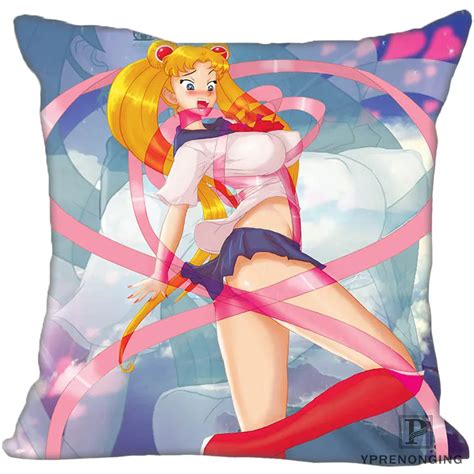 Custom Decorative Pillowcase Sailor Moon Pink Square Zippered Pillow Cover Best T 35x3540x40