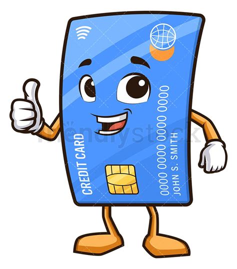 Credit Card Thumbs Up Clipart Cartoon Vector Friendlystock