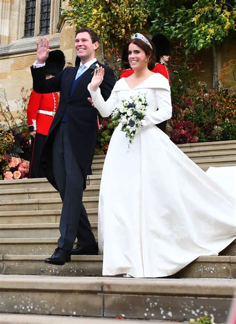 Princess Charlotte And Bridal Party Members Take A Tumble At Princess Eugenies Windy Wedding