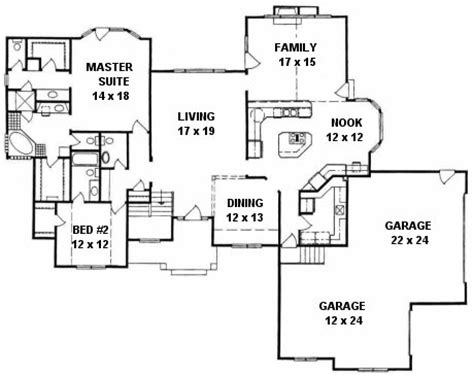 Carriage house plans, commonly referred to as garage apartments, feature car storage with living quarters above. Plan #2297 - 2 bedroom Ranch w/ Family room and 3-Car side ...