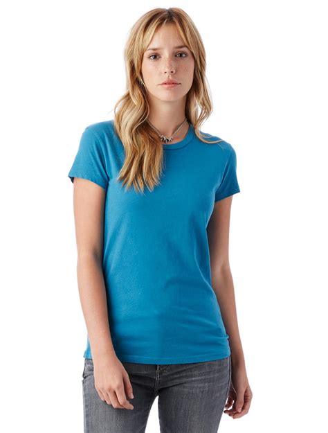 Lyst - Alternative Apparel Organic Cotton T-shirt in Blue