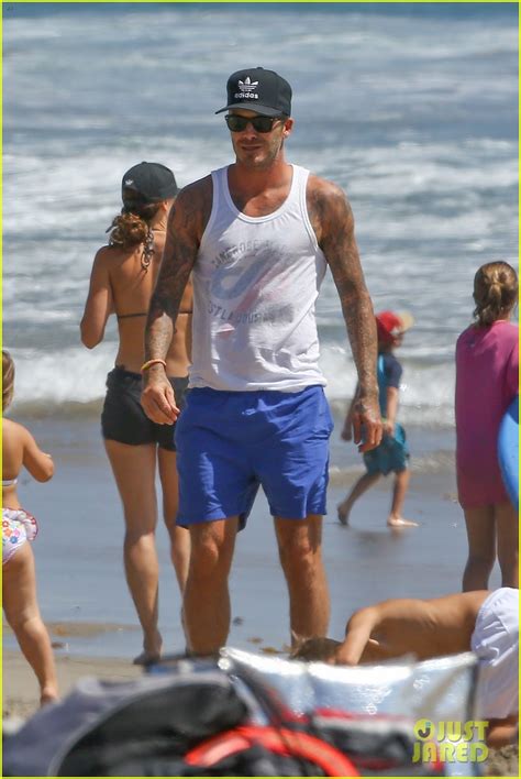 Shirtless David Beckham Shows Off His Amazing Body For Malibu Beach Dip Photo 3176216 David