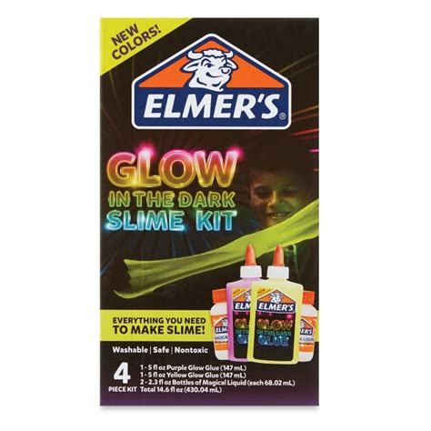 Elmers Slime Kit Glow In The Dark Slime Kit Purple And Yellow