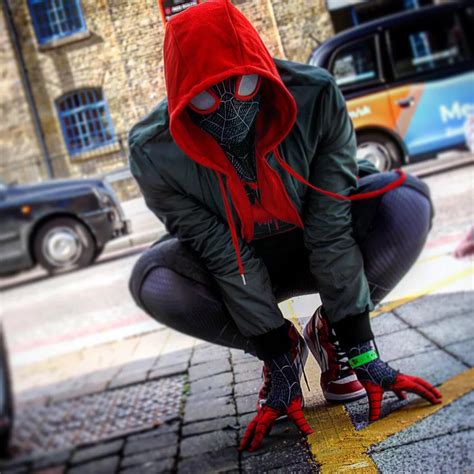 Spiderman Into The Spider Verse Costumes Miles Morales Cosplay Spider