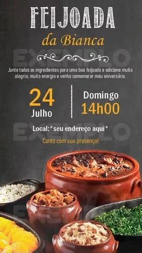 Convite Digital De Aniversário Feijoada MercadoLivre