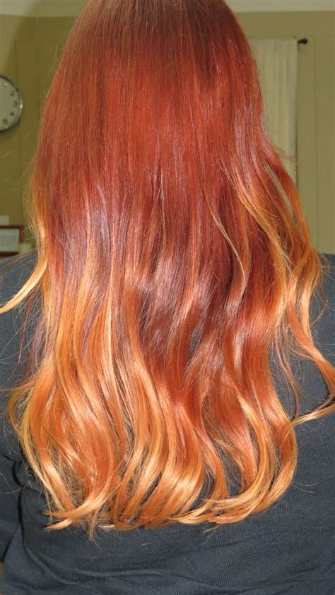 Maybe I Liked This One Best Red Ombre Hair Red Blonde Hair Red Ombre