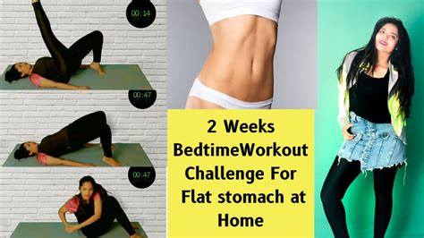 2 Weeks Flat Belly Workout Challenge Bedtime Get Flat Abs In 2 Weeks At Home Somya Luhadia