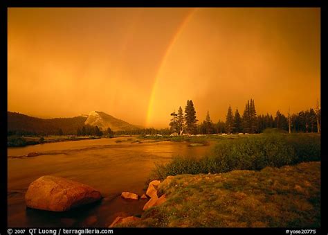 Picturephoto Double Rainbow Over Tuolumne Meadows Yosemite National Park