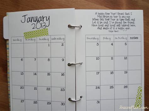 Diy Planner From A Cereal Box 2013 Free Printables Live Craft Eat