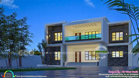 Beautiful Contemporary Flat Roof 1736 Sq Ft Kerala Home Design And Vrogue
