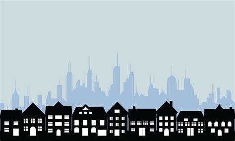 Neighborhood Silhouette Clip Art