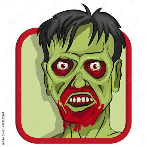 Vecteur Stock Cartoon Zombie Head Vector Graphics To Design Adobe Stock