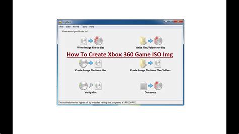How To Create Xbox 360 Game Iso Image Youtube