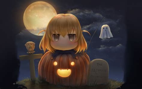 Halloween Anime Cute Wallpapers Wallpaper Cave
