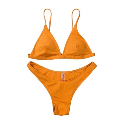 New 2019 Women Summer Solid Sexy Bikini Set Brazilian Swimsuit Swimwear