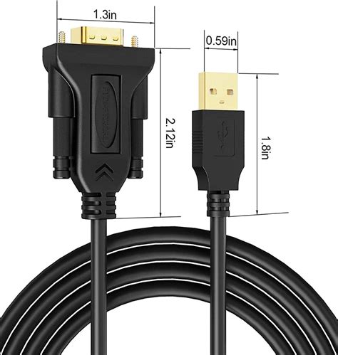Buy Cablecreation Usb To Rs232 Adapter Ftdi Chipset 3 Feet Rs 232