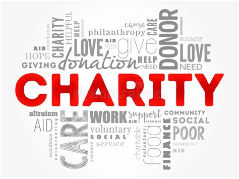 Charity Word Cloud Collage Business Concept Stock Photo Image Of