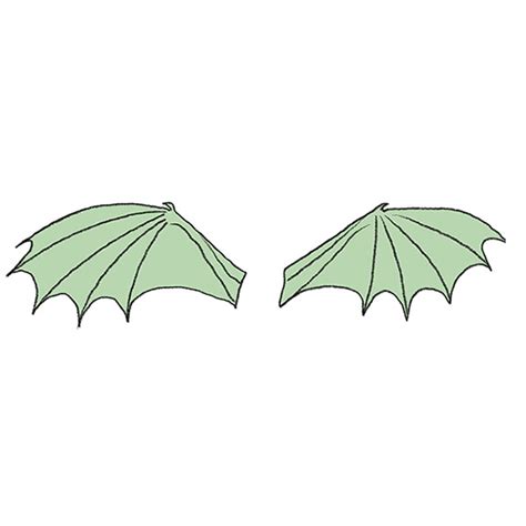 How To Draw Dragon Wings Easy Drawing Tutorial For Kids
