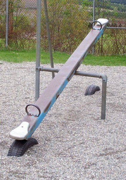 The Teeter Totter Also Known As A Seesaw Is A Common Playground Fixture Although There Are