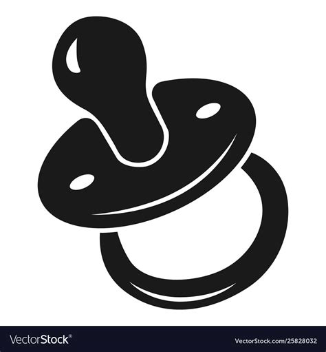 Rubber Pacifier Icon Simple Style Royalty Free Vector Image