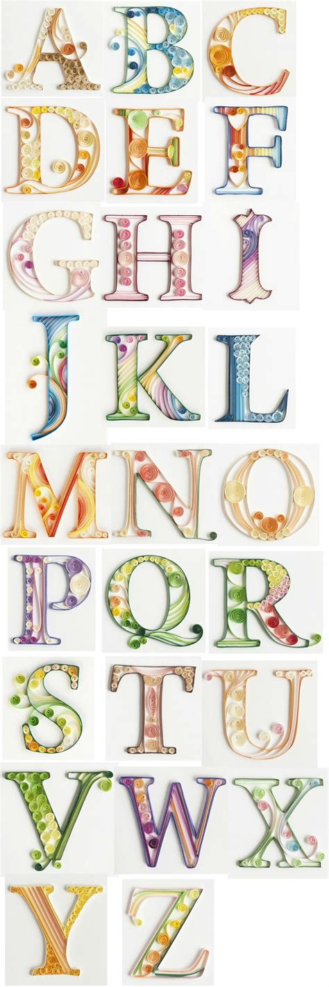 Quilled Paper Alphabet By Quillingcard Quilling Letters Quilling