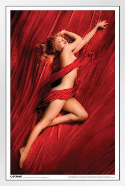 Marilyn Monroe Red Velvet White Wood Framed Poster 14x20 Poster Foundry