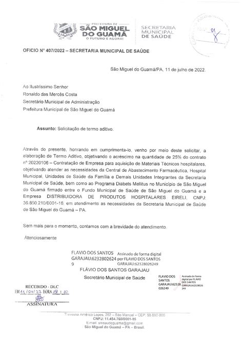 Solicitação Material Técnico 1 Prefeitura Municipal De São Miguel
