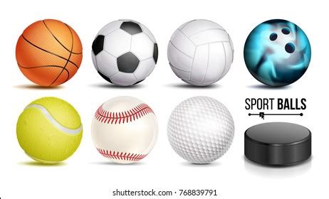 Sport Balls Vector Set Soccer Basketball Stock Vector Royalty Free