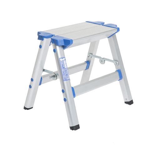 This cute step stool comes in several fun colors, and its aluminum frame weighs just 9 pounds, making it easy to move around the handy laundry store folding step stool is as compact as they come. Wolf Aluminium Folding Step Stool Compact Portable Easy ...