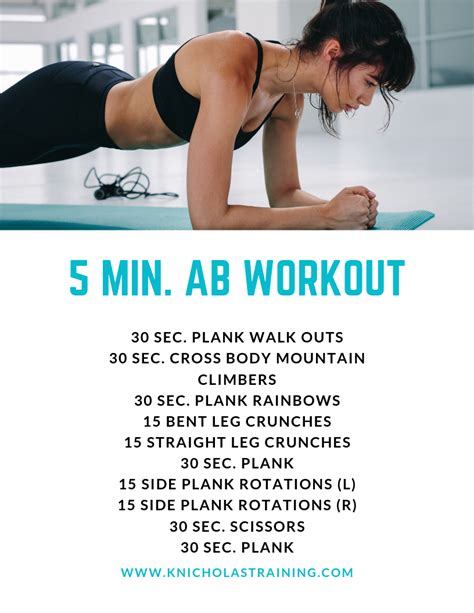 Five Minute Ab Workout — Karen Nicholas Training
