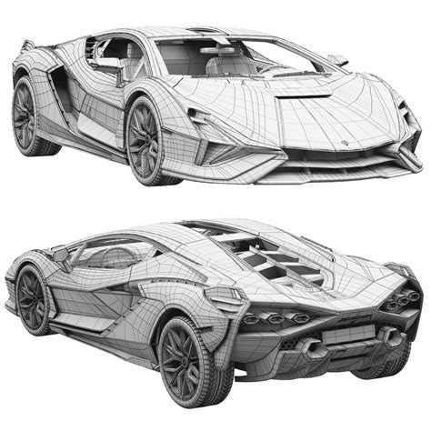 Lamborghini Sian Cad Drawings Mx