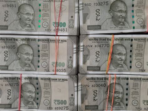 Inr Cash Bundles 500 Rupees Stock Photo Image Of Bill Money 214704840