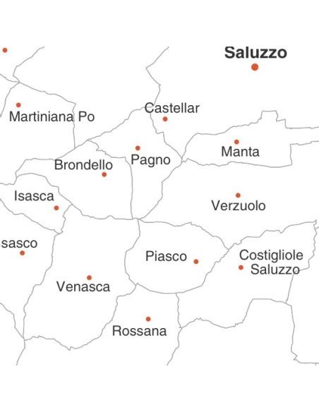 Mappa Dei Comuni Della Provincia Di Cuneo 