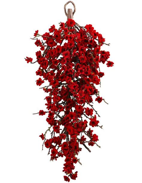 28 Plum Blossom Teardrop Silk Flower Arrangement Artificial Flowers Silk Flowers