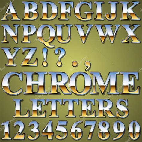 Chrome Metal Letters Stock Vector Image By ©binkski 35775917