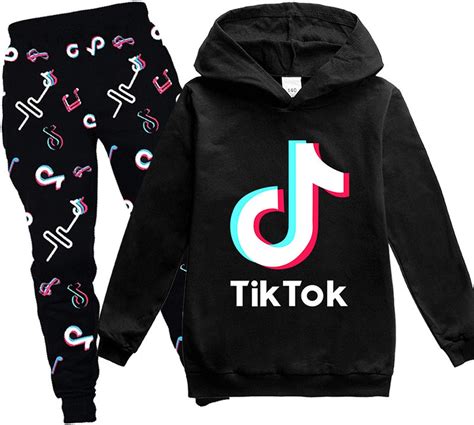 Tik Tok Hoodie Set Sweatshirts And Sweatpants Suit Fashion
