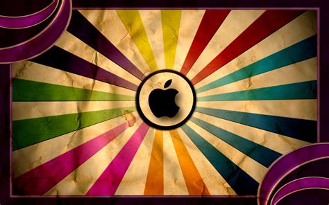 1024x600 Resolution Apple Logo Apple Inc Digital Art Colorful