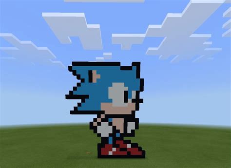 Sonic Pixel Art First Build Minecraft