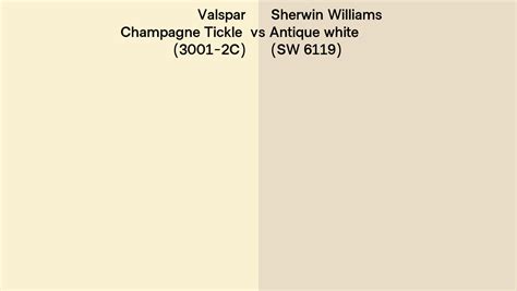 Valspar Champagne Tickle 3001 2c Vs Sherwin Williams Antique White