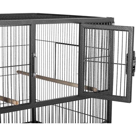 Hampton Deluxe Divided Breeder Bird Cage In Bird Cage Stand The