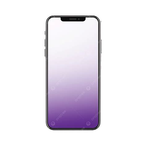 Realistic Front View Smartphone Mockup Mobile Iphone Purple Frame With