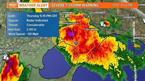 Severe Thunderstorms Sweep Across Southeast Louisiana Thursday Night