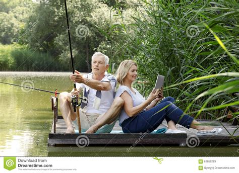 Senior Couple Outdoor Stock Image Image Of Hair Lifestyles