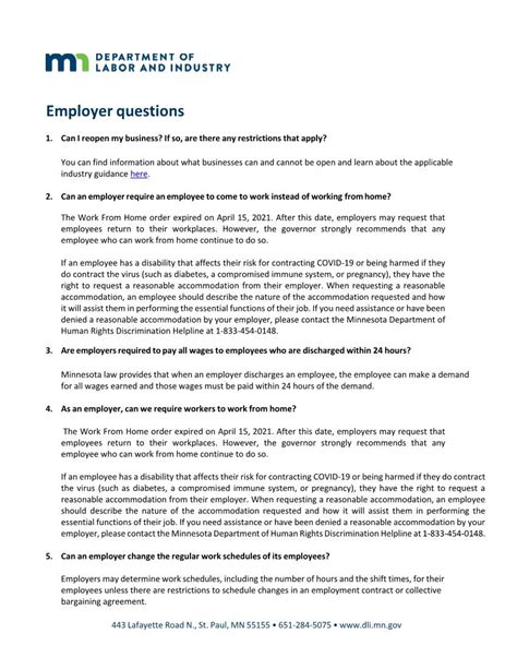 Frequently Asked Questions For Employers And Employees Docslib