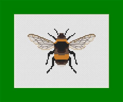 Bumblebee Cross Stitch Pattern Pdf Funny Bee Cross Stitch Etsy